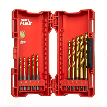 MILWAUKEE ZESTAW WIERTEŁ METAL HSS-G TIN 10 SZT