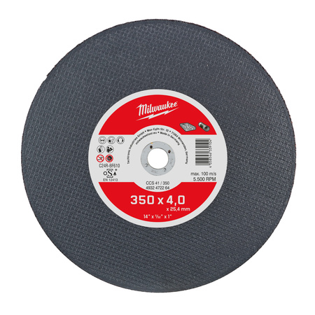 MILWAUKEE TARCZA DO MAT.ABRAZ. 41/350X4X25,4 MM