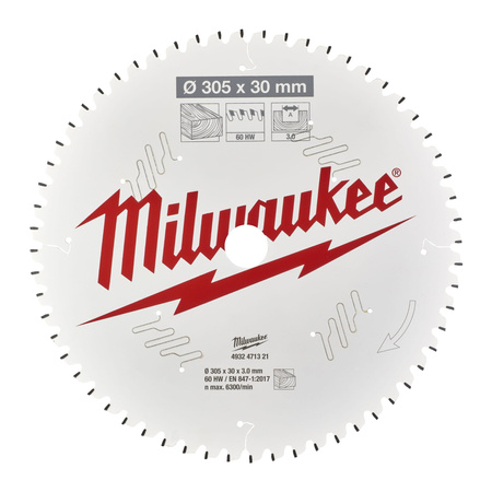 MILWAUKEE TARCZA PILARSKA 305X30X3,00X60ATB