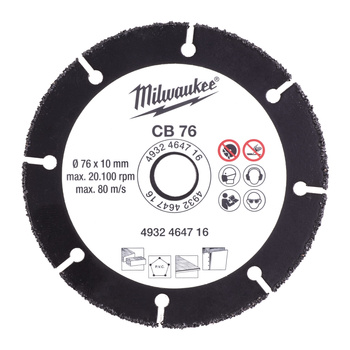 MILWAUKEE UNIWERSALNA TARCZA TNĄCA Z WĘGLIK 76MM
