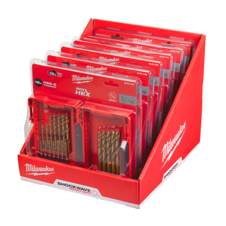 MILWAUKEE ZESTAW WIERTEŁ METAL SHW HSS-G TIN 19 SZ