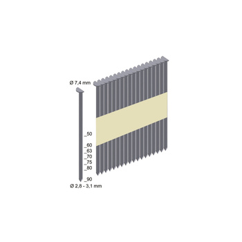 MILWAUKEE GWOŹDZIE 7,4X2,8/50MM 4000 SZT