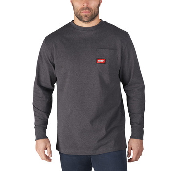 MILWAUKEE T SHIRT LONG SLEEVE GREY L